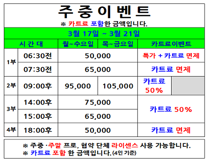 주중이벤트(25.03.17~03.21)까지