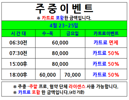 주중이벤트(25.04.23~04.25)까지